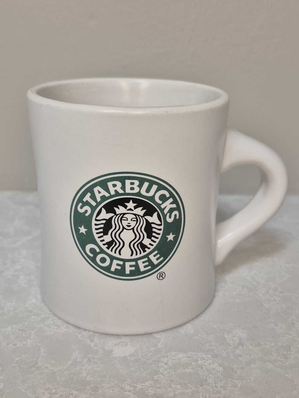 Starbucks Coffee Mug – Classic White Ceramic Cup with Vintage Siren Logo